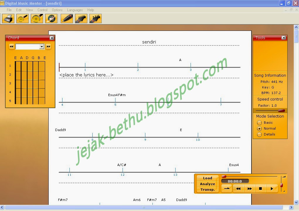 Jejak Kehidupan Bethu DMM 2.6.0.5 Pencari Chord Gitar