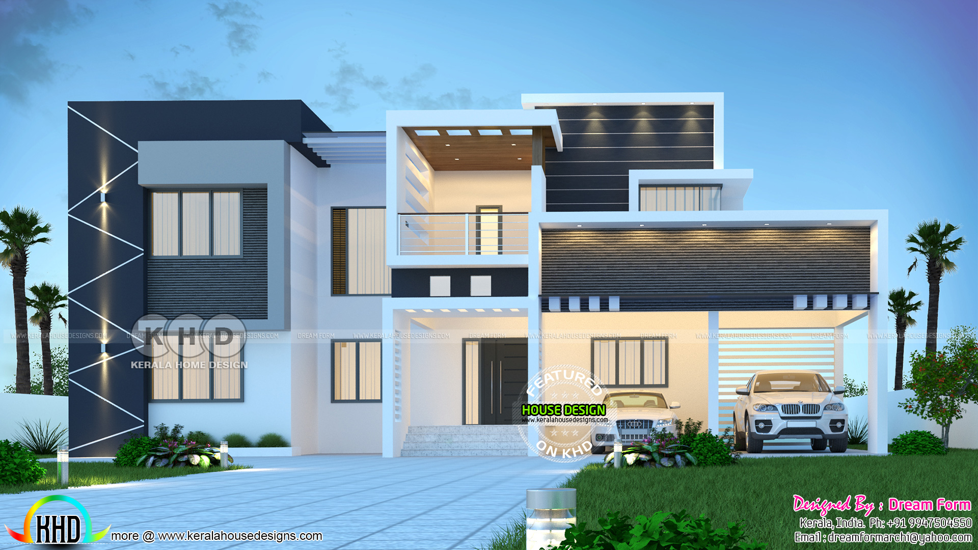 4 bedrooms 3230 sq.ft modern home design - Kerala home design and floor