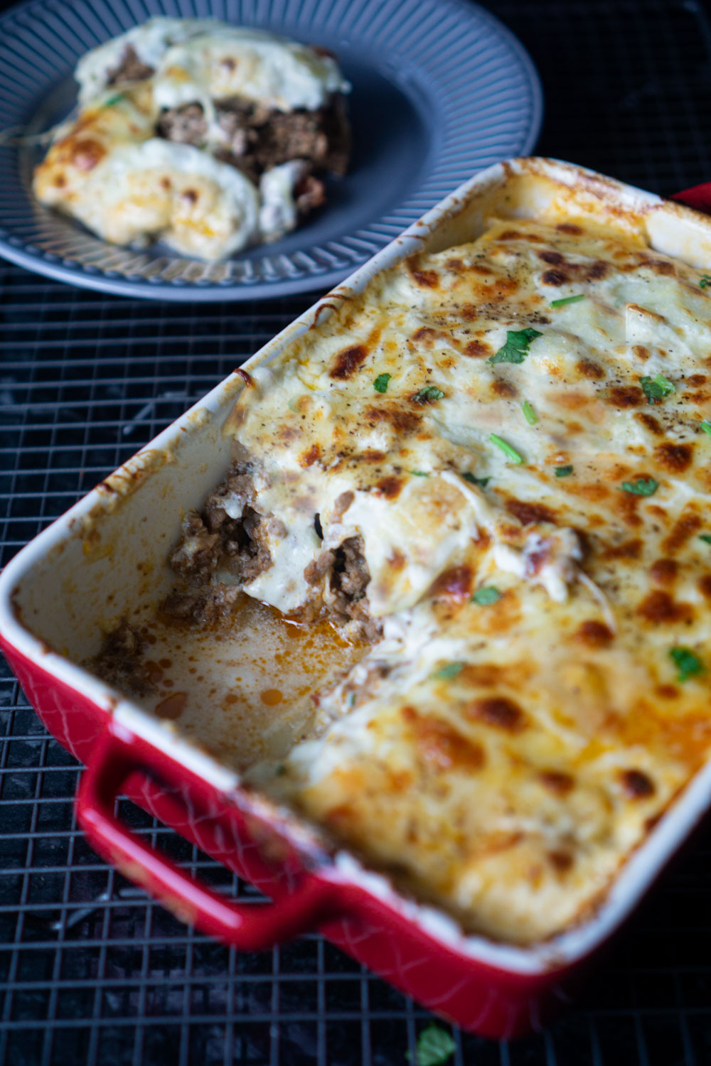 Meat & Potato Gratin Creamy Meat & Potato Casserole Hungry for Goodies