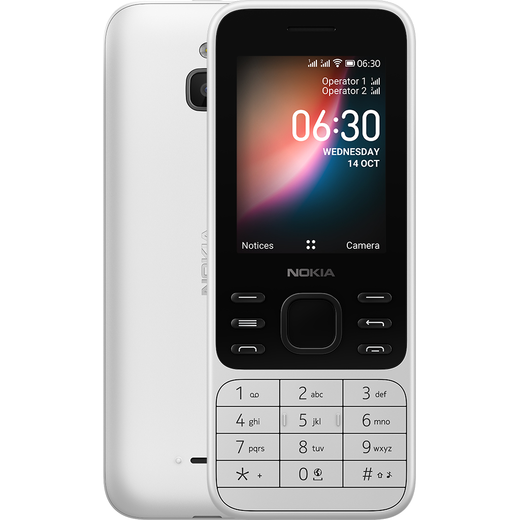 Điện thoại Nokia 6300 4G Trắng - Thiết kế cứng cáp, bền bỉ