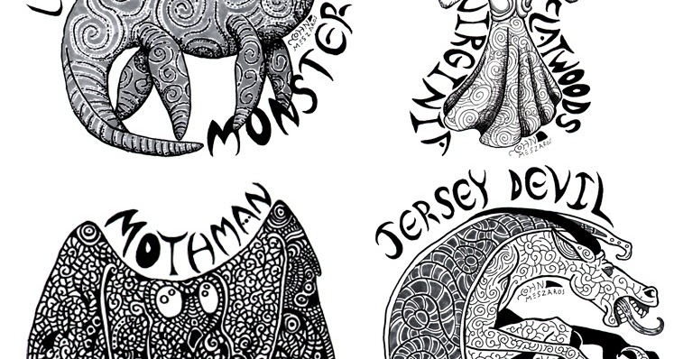 Cryptids State-by-State: Cryptid Shirts and Stickers!