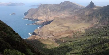 View from Alexander Selkirk's lookout in Robinson Crusoe Island