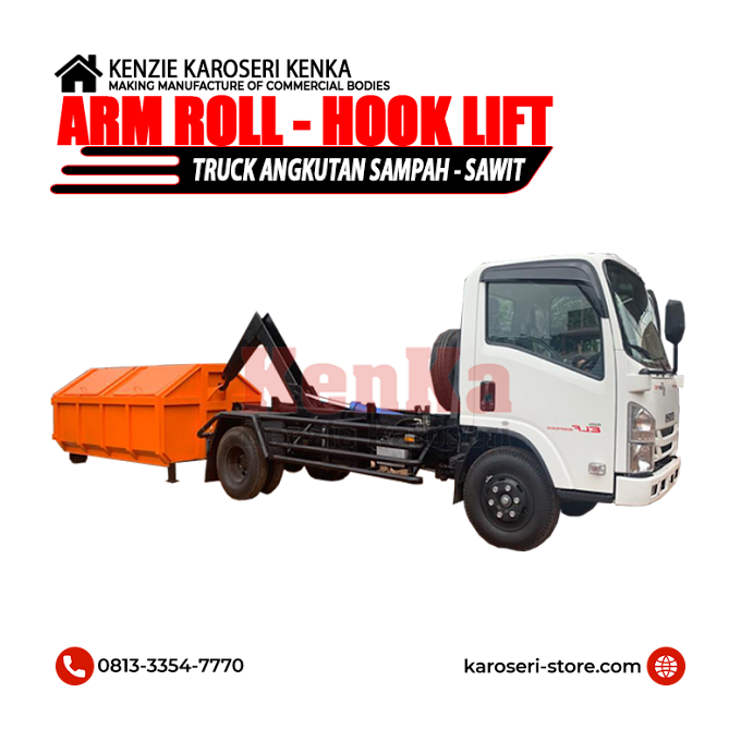 Karoseri Truck Sampah - Arm Roll System