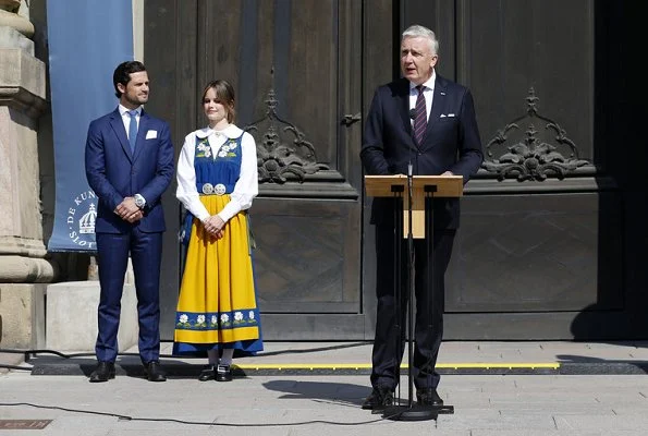 Crown Princess Victoria wore Rodebjer irmaline top and skirt. Prince Carl Phillip and Princess Sofia. Princess Madeleine