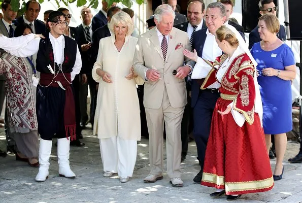 Prince Charles of Wales and Duchess Camilla of Cornwall visited the Knossos Archaeological Site and Knossos Research Centre in Crete. Acharnes