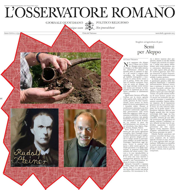 Práticas ocultistas de Rudolf Steiner, pregadas pelo seu discípulo Carlo Triarico no jornal criado para defender a Igreja! Práticas ocultistas de Rudolf Steiner, pregadas pelo seu discípulo Carlo Triarico no jornal criado para defender a Igreja!