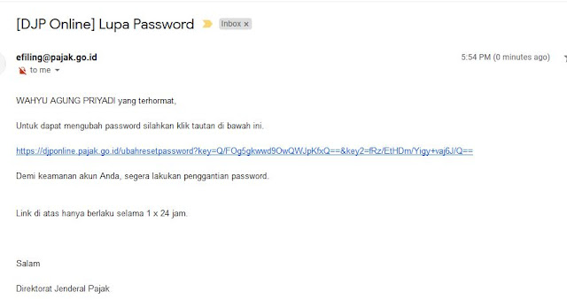 Solusi Lupa Password DJP Online
