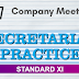 Secretarial Practice Class 11- Chapter -7 - Company  Meeting 1