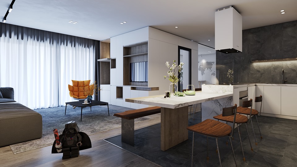 2065 Interior Living- Diningroom Sketchup Model By Dao Duy Kien Free
