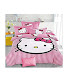 King Size Cotton Double Bedsheet with 2 Pillow Covers (Pink)