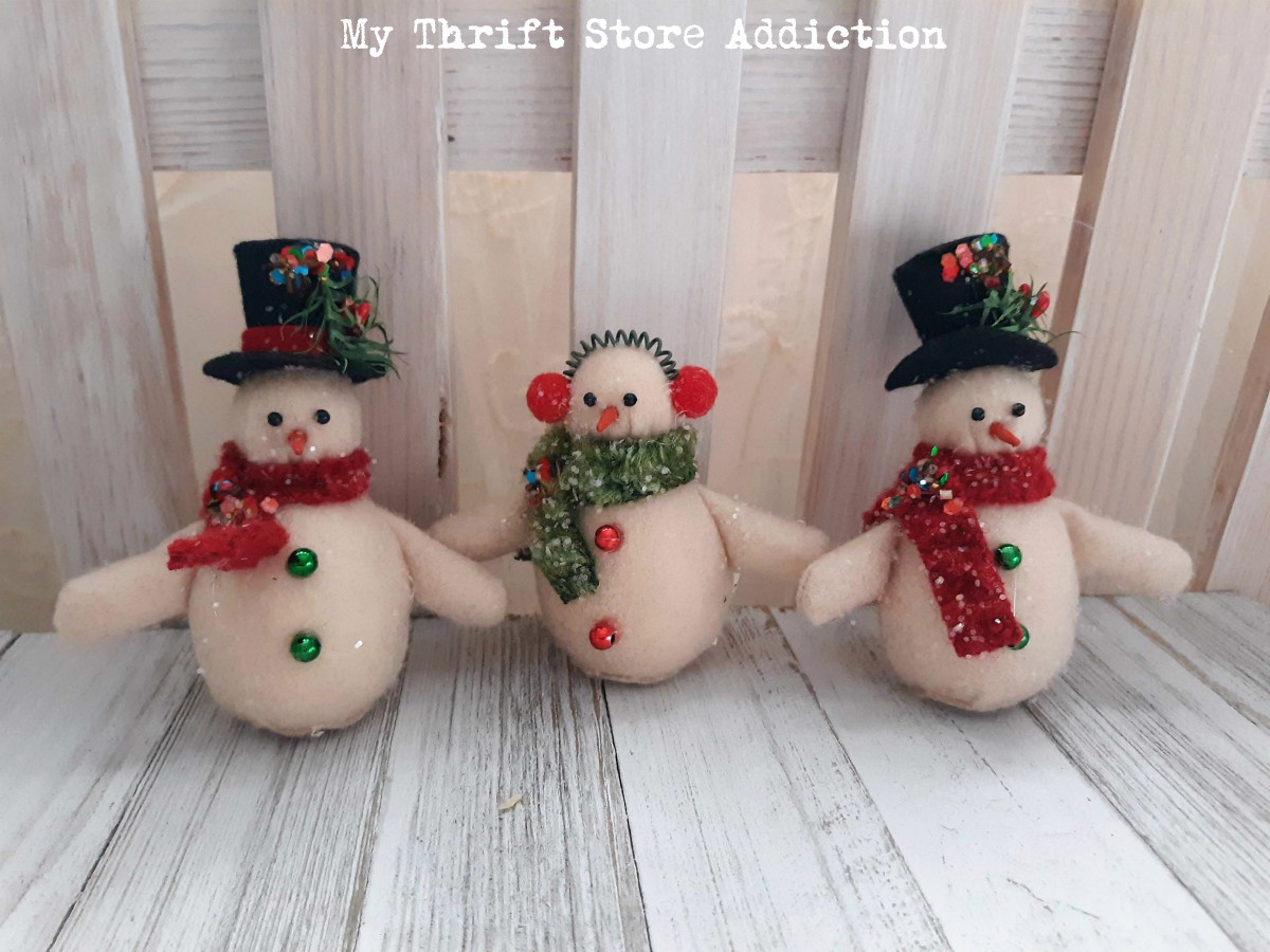 thrift store Christmas decor