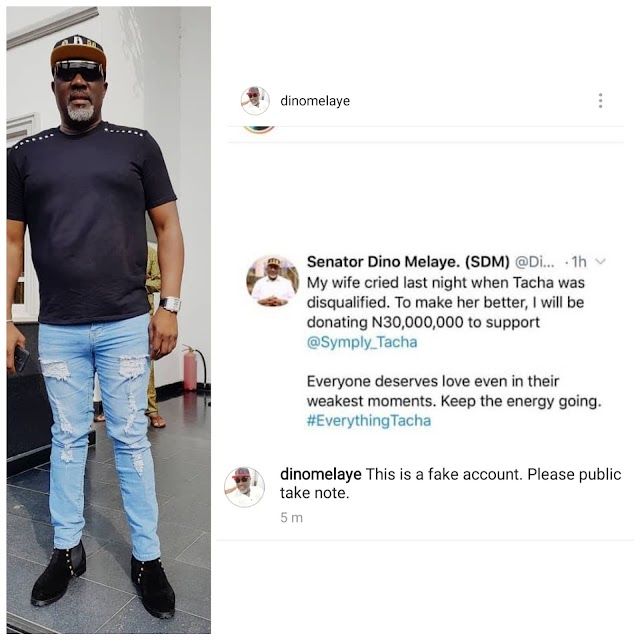 Dino Melaye denies promising to give Tacha N30m