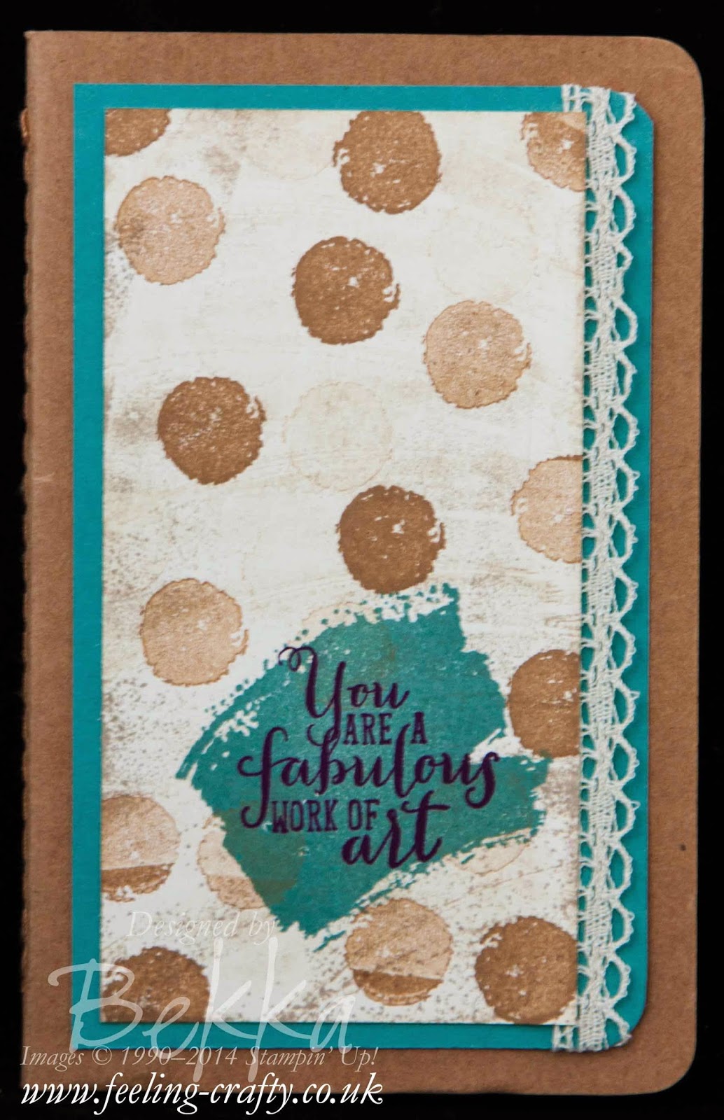Work of Art Class Notebook by Stampin' Up! UK Independent Demonstrator Bekka Prideaux