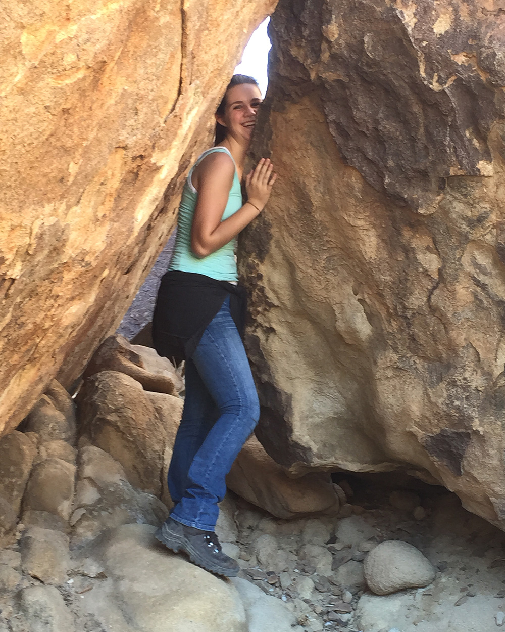 Rocks boulders hiking with kids Anza Borrego