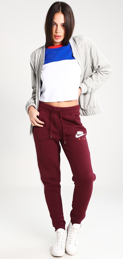 Pantalon de survêtement femme bordeaux Nike Sportswear