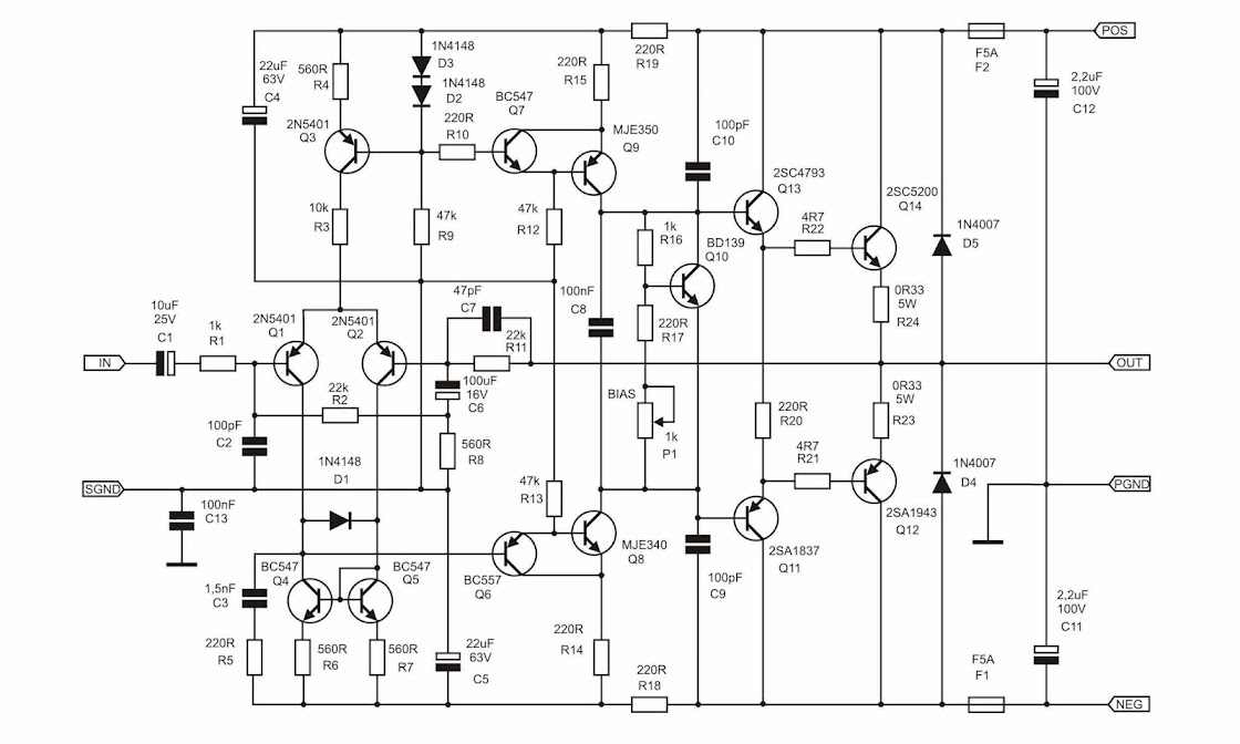 Lm1875 25w Hi Fi Audio Amplifier Circuit Schematic