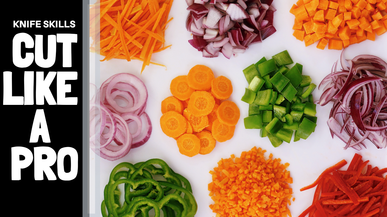 HOW TO CUT VEGETABLES, JULIENNE, DICE, BRUNOISE