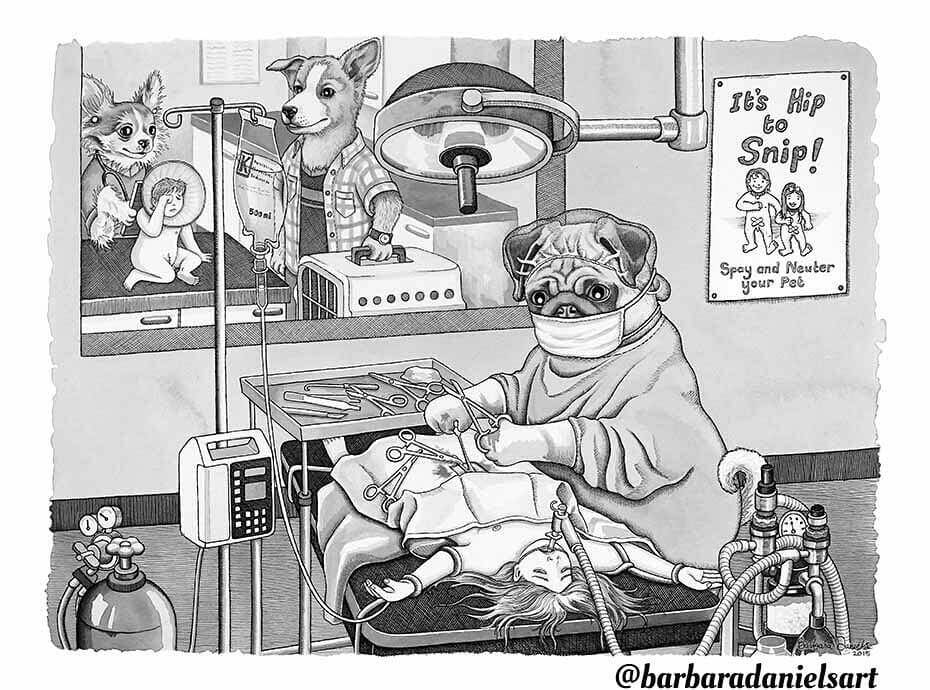 The Role Of Humans And Animals Is Reversed in These Parallel World Illustrations. The Outcome Is Terrifying! The Role Of Humans And Animals Is Reversed in These Parallel World Illustrations. The Outcome Is Terrifying!