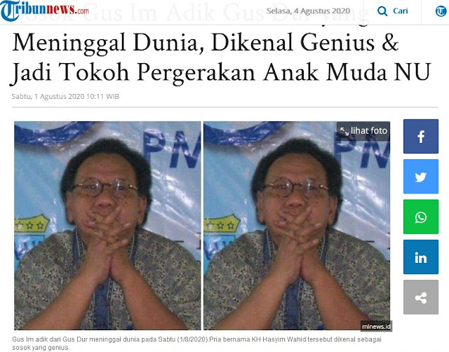 Turut Berduka Cita atas Meninggalnya adik Gus Dur, Timur Tengah Ada apa