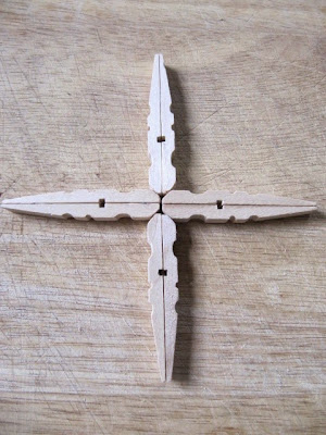 diy clothespin snowflake ornament