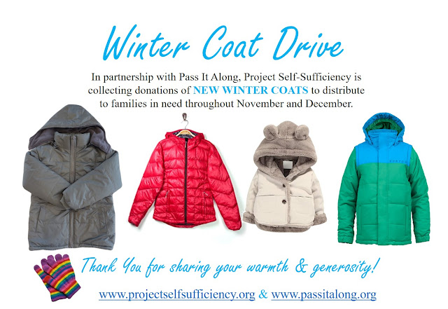 Donate new winter coats for children, teens and adults at Project Self-Sufficiency