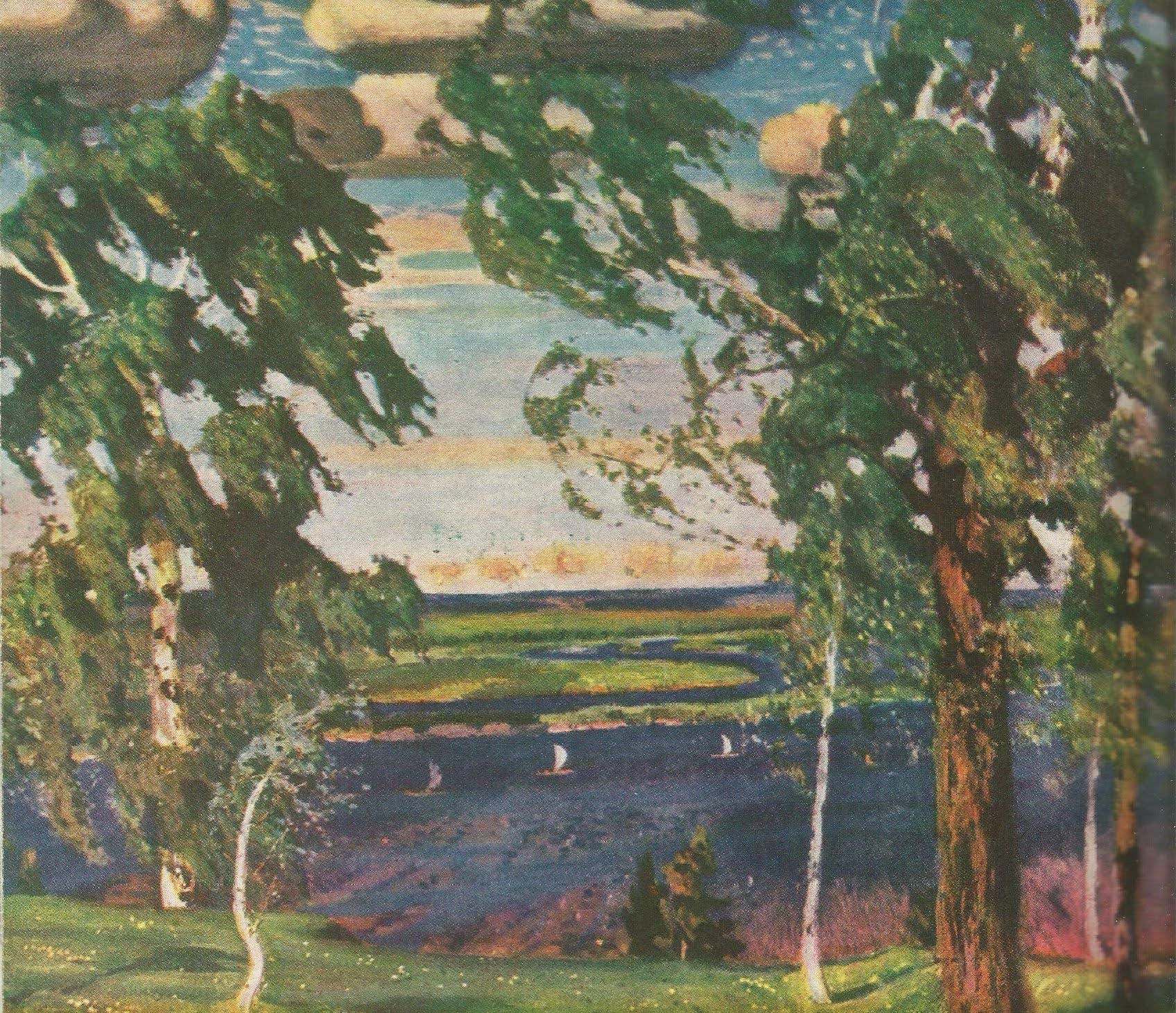 Зеленый звон. А.А. Рылов. «Зеленый шум». 1904.. Картина Рылова зеленый шум. Пейзаж Рылова зеленый шум.