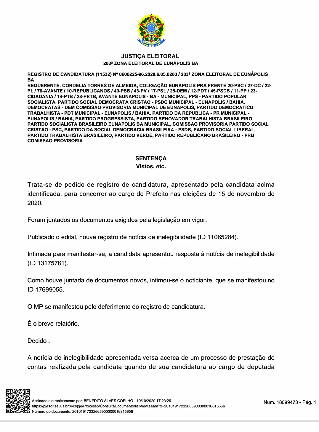 É DEFINITIVO: Juiz Eleitoral considera Cordélia apta para concorrer ao cargo de prefeita 8