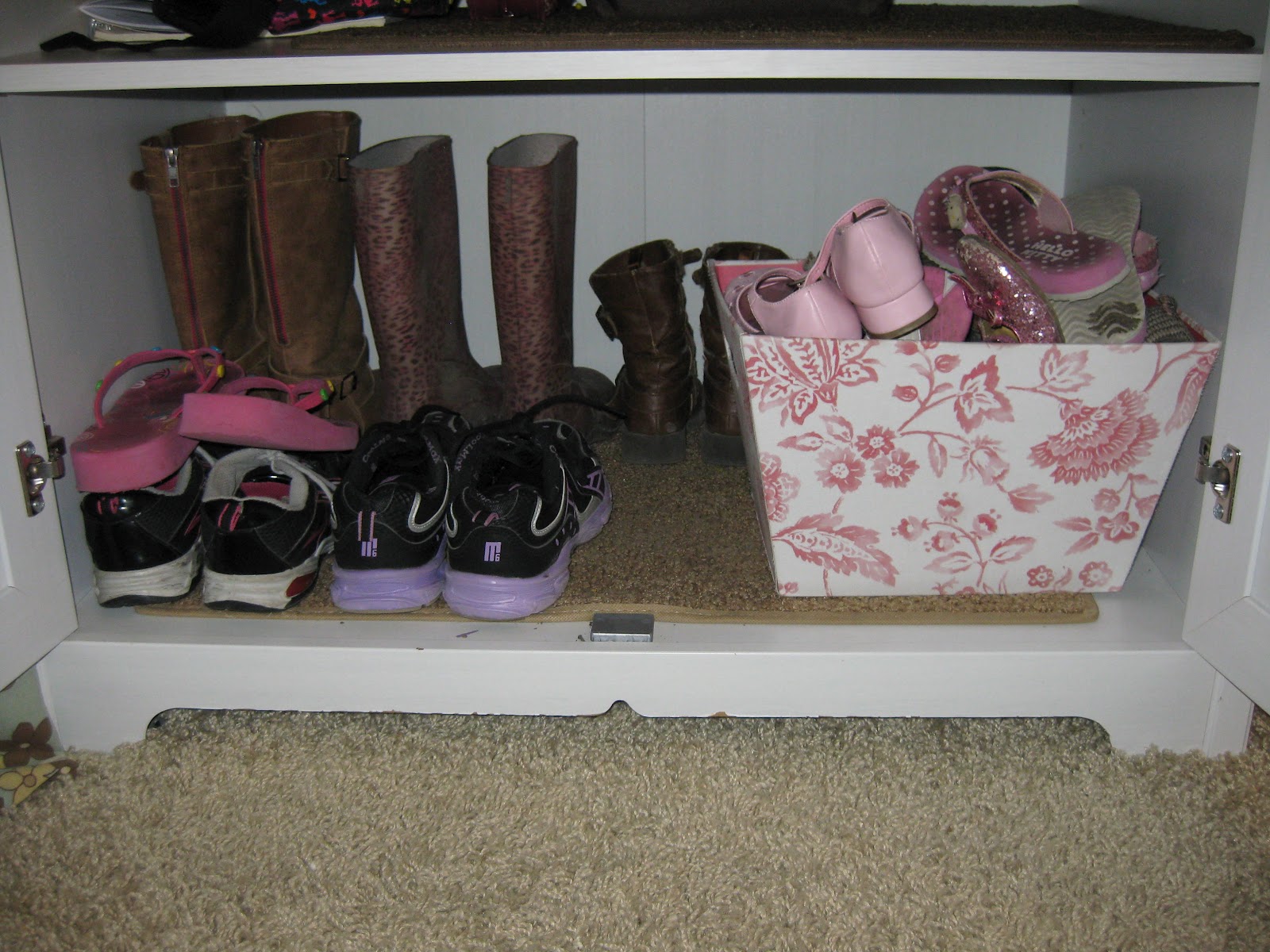Pretty Organized Home Day 5 Shoe Bins