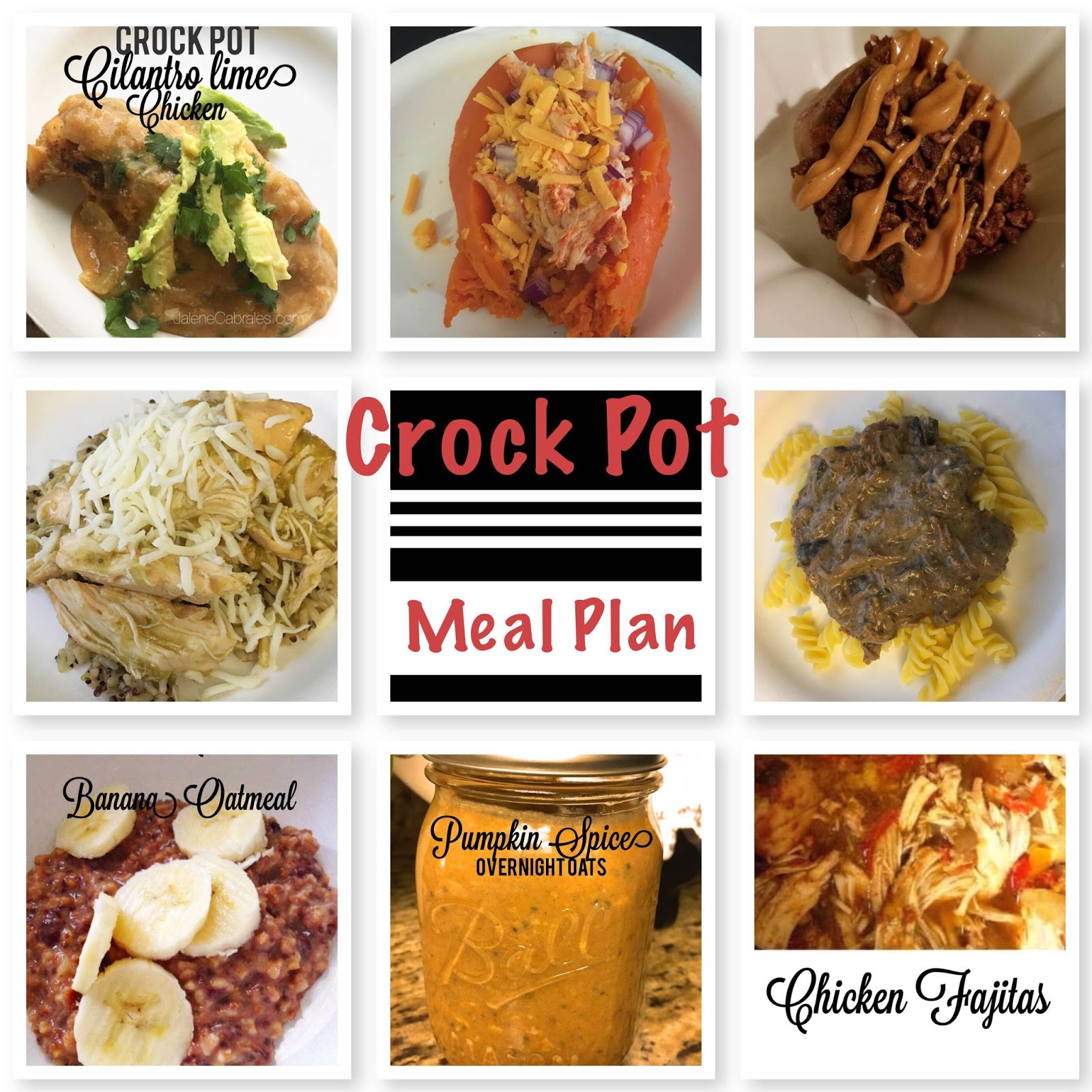Jalene Cabrales CROCK POT MEAL PLAN
