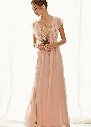 maxi dress dresses chiffon bridesmaid neutral every ruffled forever budget forever21