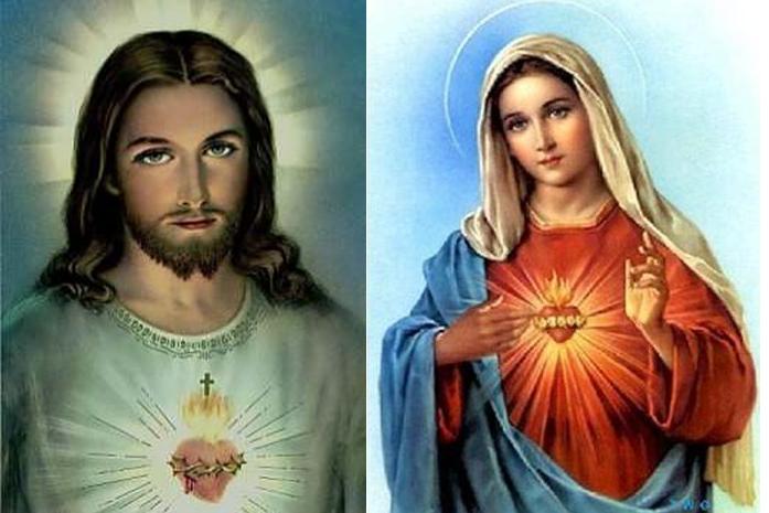 Sagrados Corazones Jesus Y Maria Mes De Mayo Mes Dedicado Al Rosario