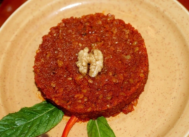 Red pepper and walnut spread - muhammara Red pepper and walnut spread - muhammara