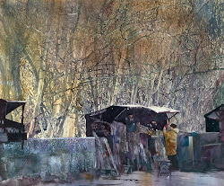 watercolor salminen john landscape paris light urban american watercolour water masters paintings aquarelle artists painting brush paper bookstall artist watercolors