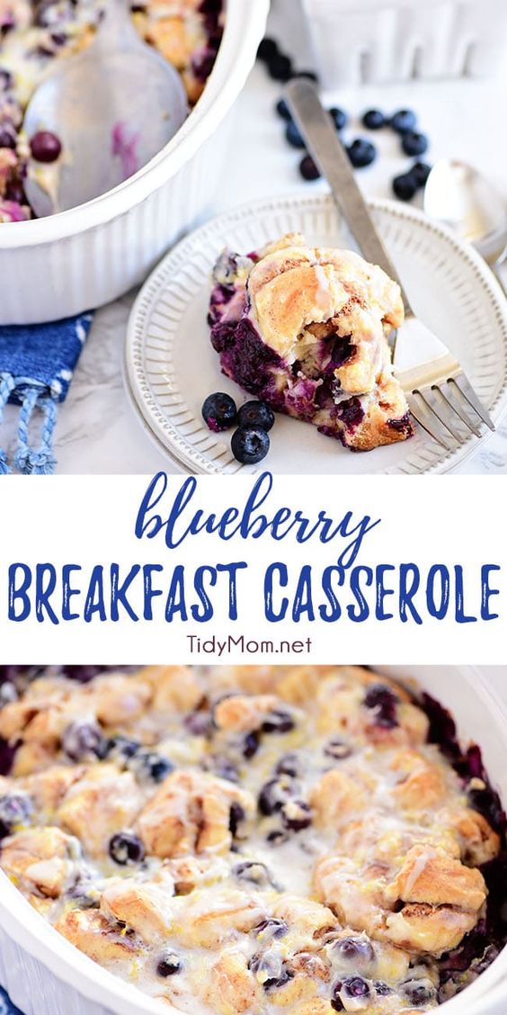 Blueberry Breakfast Casserole Diet Healthy Recipe