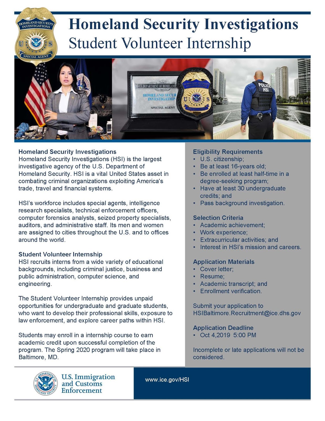 CCJS Undergrad Blog Spring 2020 Internship Homeland Security