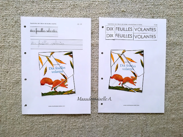 Maaademoiselle A.  Exploitation d'album  Dix feuilles volantes