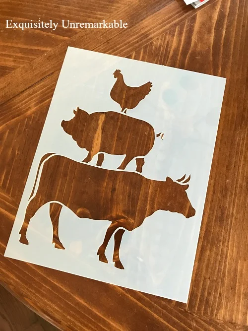 Cow Chicken Pig Stencil