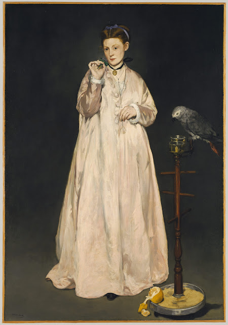 A Woman with a Parrot A Woman with a Parrot