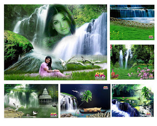 Waterfall background for Digital Photo Mixing