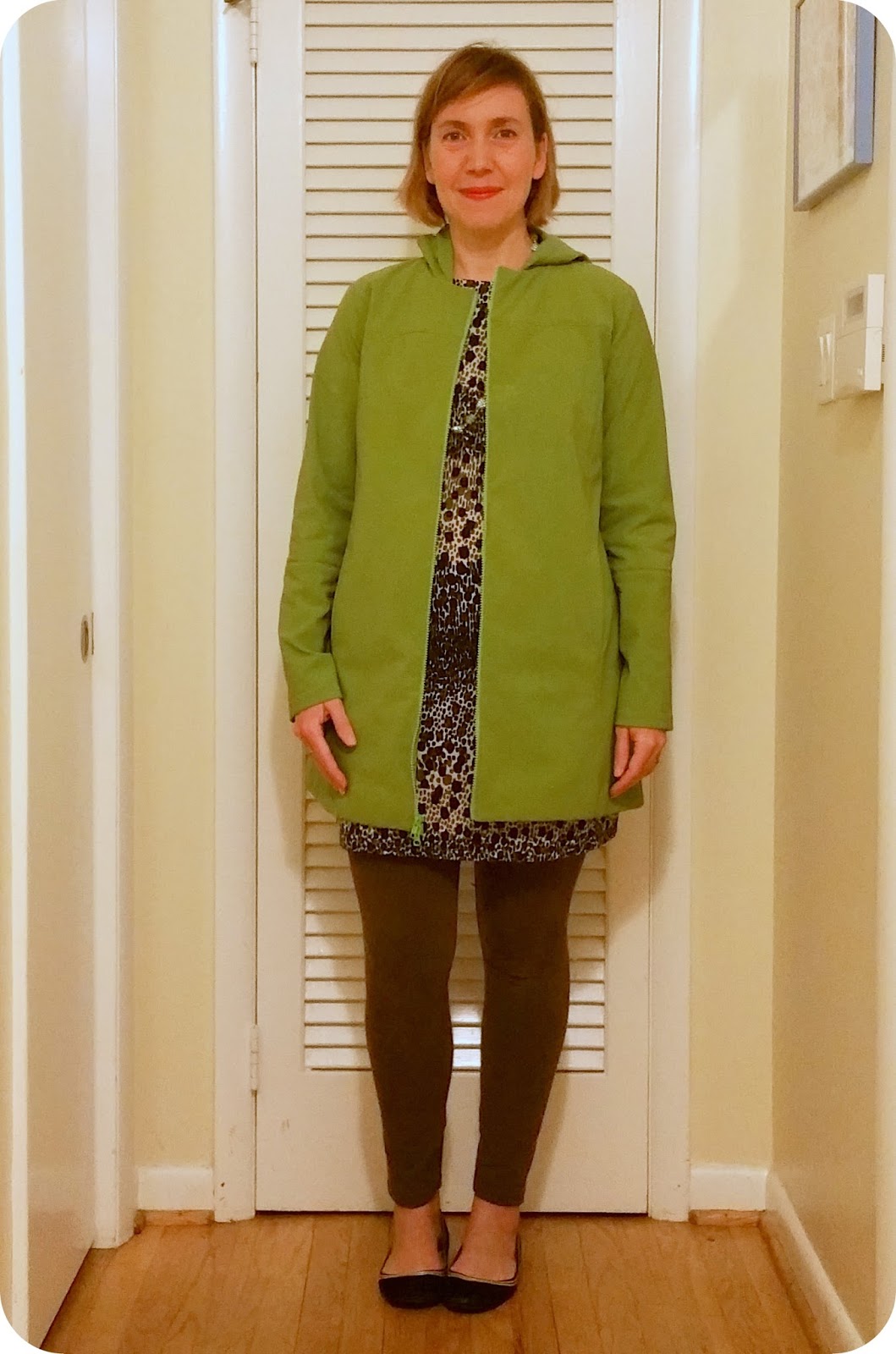 Made by a Fabricista: Parrot Green Jalie City Coat.