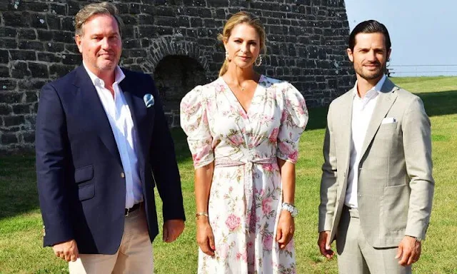 Crown Princess Victoria wore a lace midi dress from By Malina, Princess Madeleine wore a hampshire dress from D'Ascoli