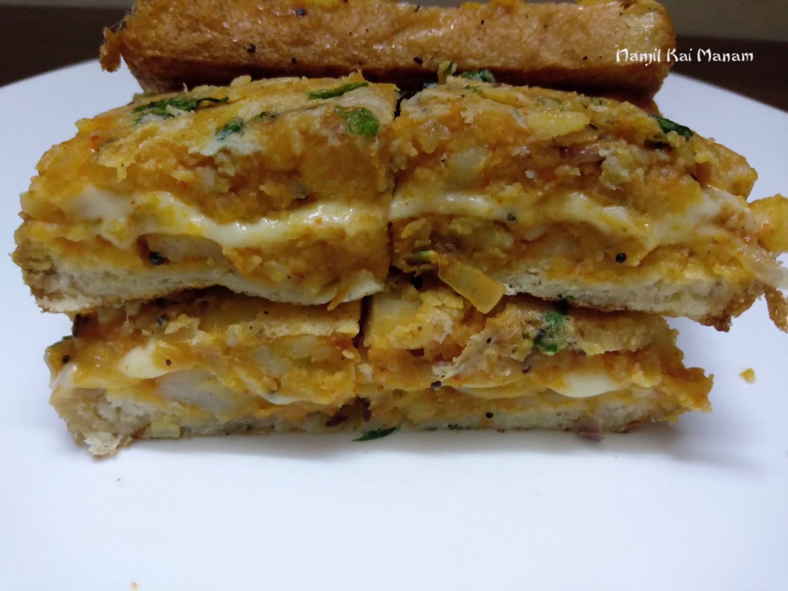 Nanjil Kai Manam Cheese Masala French Toast