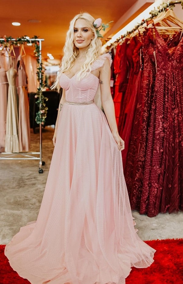 vestido longo rose para madrinha de casamento