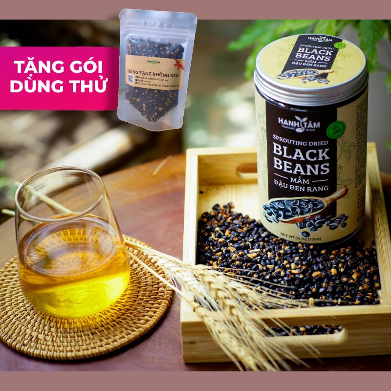Hạnh Tâm Trà mầm đậu đen rang 500g – TẶNG Túi trà hạt mầm loại bất kỳ 100g
