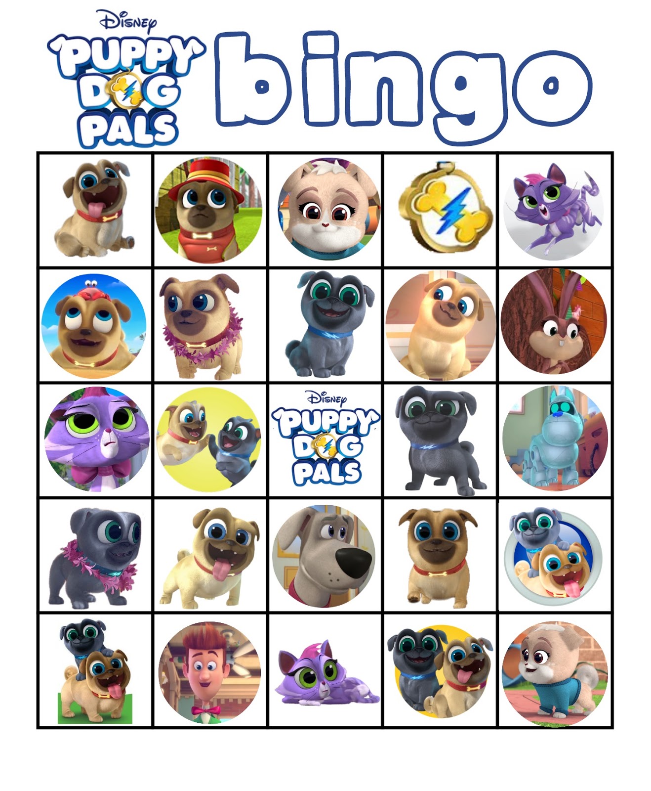Printable Puppy Dog Pals Characters - Printable World Holiday