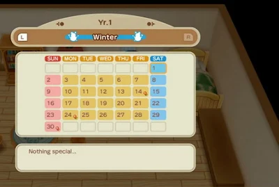 Kalender Event Story of Seasons: Friends of Mineral Town