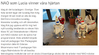 Tidningstext om robotar.