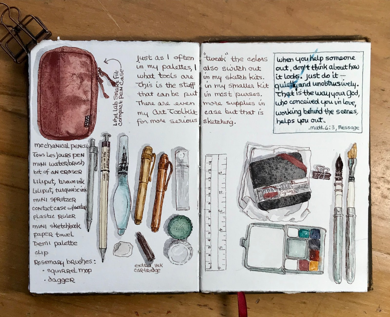 Vicky L. Williamson: contents of small sketch kit