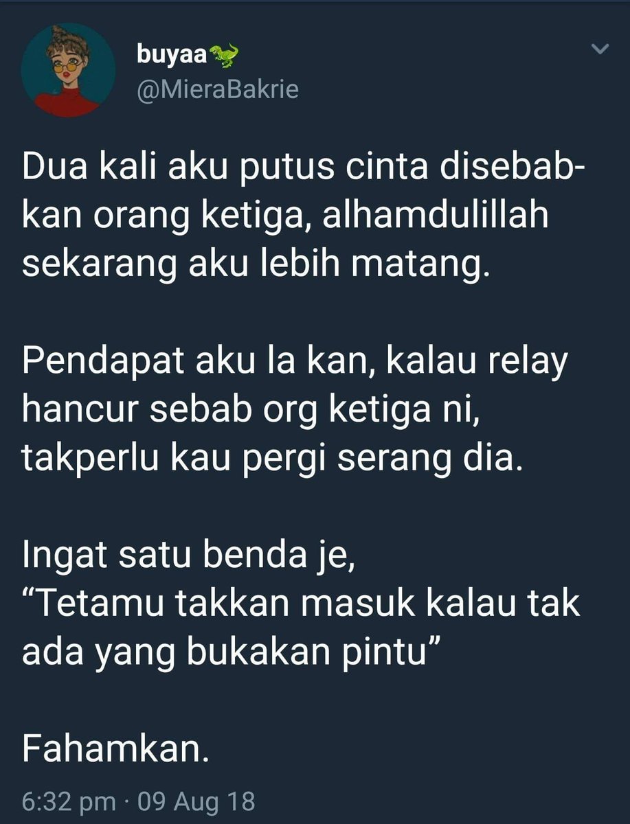Kalau Relationship Hancur Sebab Orang Ketiga Tak Perlu Serang Dia Sekerinsot