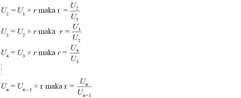 Mencari Rasio Deret Geometri